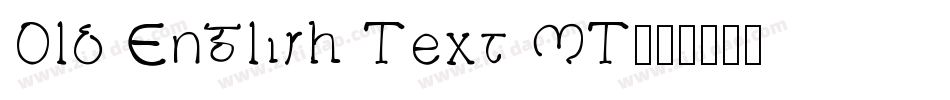 Old English Text MT字体转换